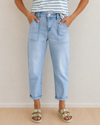 Calla High Rise Relaxed Patch Pocket Jeans