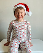 Vintage Santa Bamboo Christmas Pajamas - 2pc Set