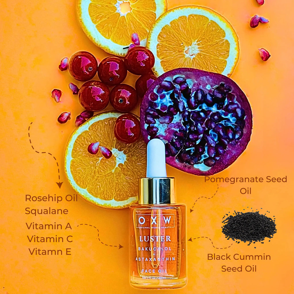 Luster Bakuchiol + Astaxanthin Face Oil Retinol Alternative