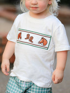 Western Plaid Horse Embroidery Boy Pants Set