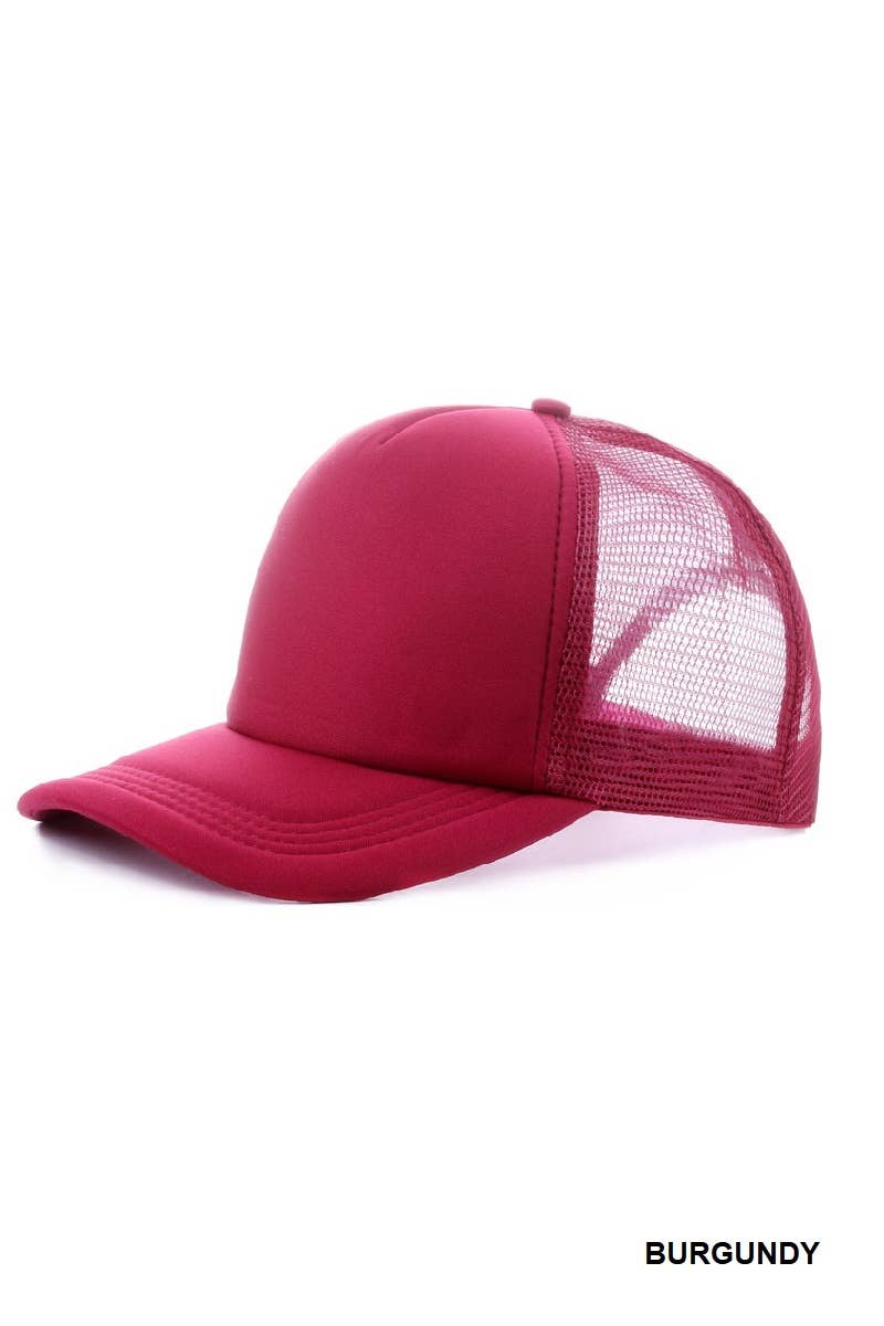 42POPS - SI-26827 Classic Solid Mesh Back Trucker Cap