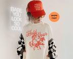 TheKingShirt - Hold Your Horses Funny Cowgirl Western Graphic Tee