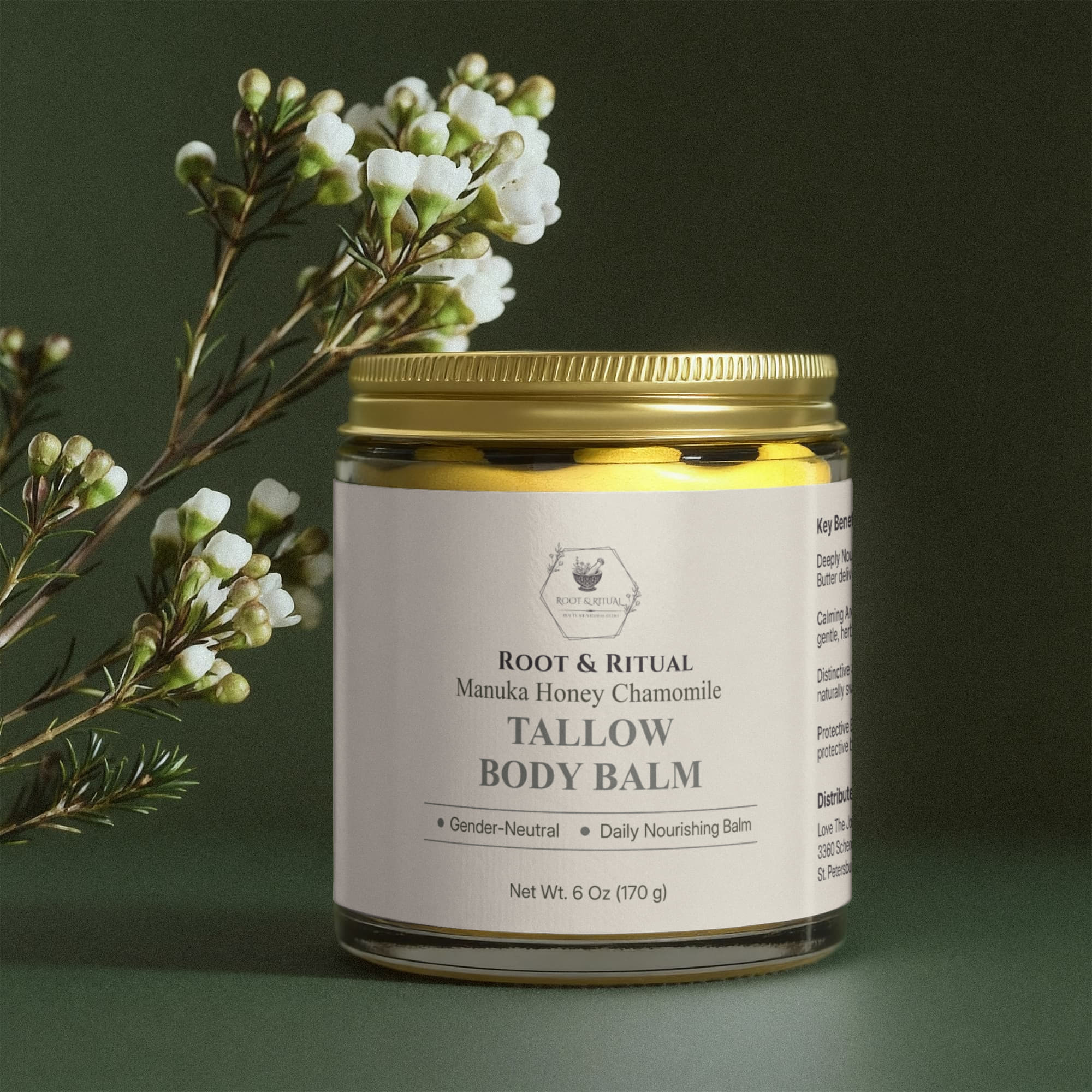 Root & Ritual Manuka Honey Chamomile Tallow Body Balm