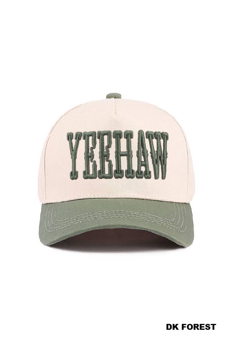 42POPS - 0118 Yeehaw Two Tone Canvas Cotton Cap SI-29122