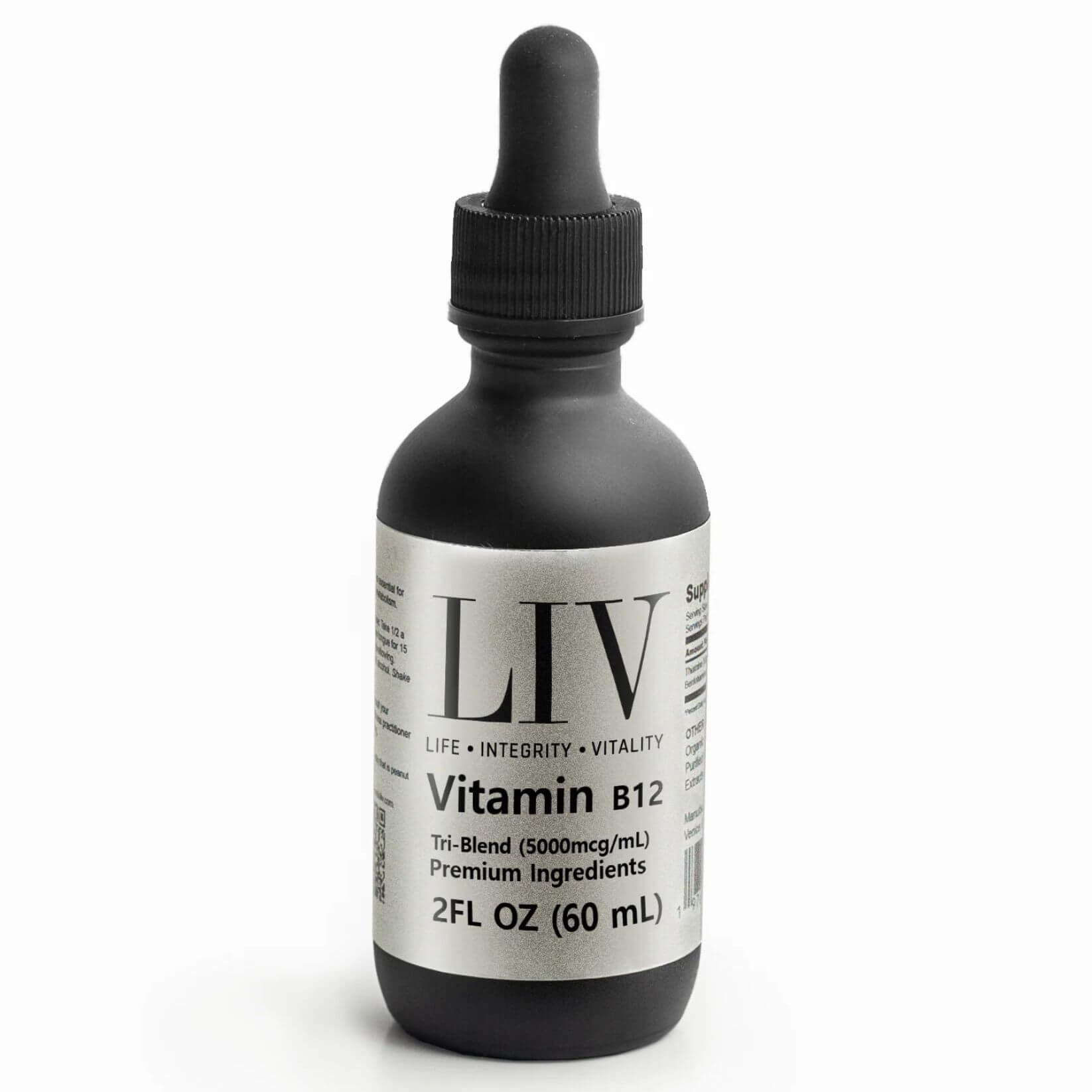 Vitamin B12 Tri-Blend Liquid Energy Booster (5000mcg, 60 servings)