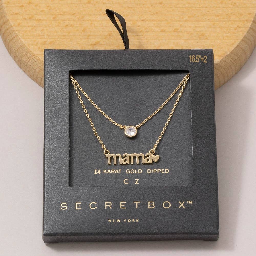 Anarchy Street - 14K Gold Dipped Layered Mama Cz Necklace