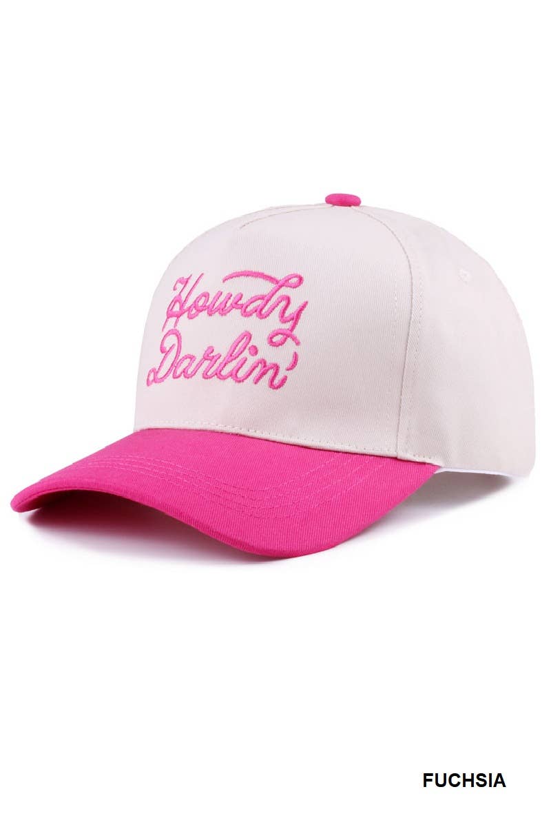 42POPS - 1014 Howdy Darlin Two Tone Canvas Cotton Cap SI-27998