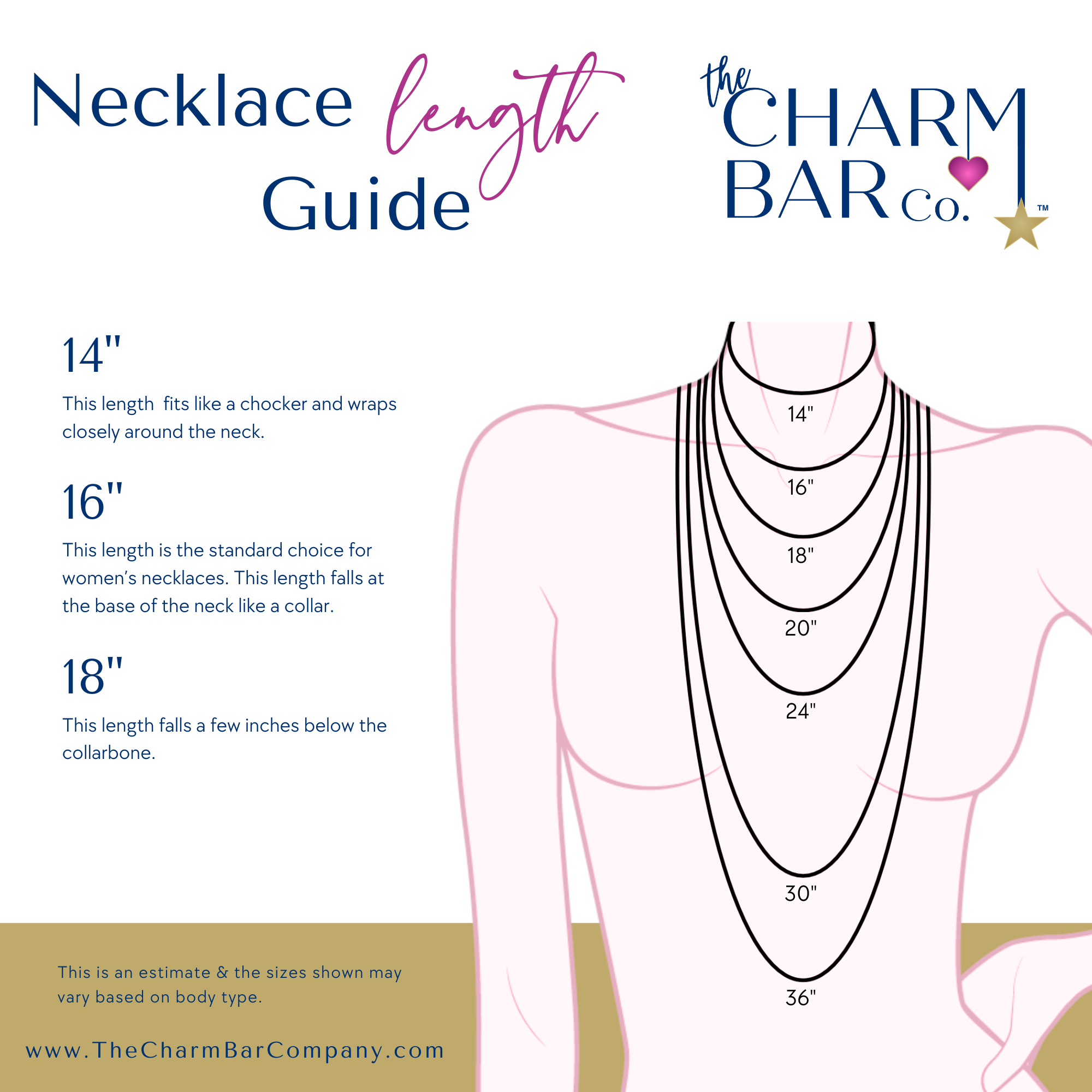 The Charm Bar Company - Gold Paige Necklace with Piper Carabiner