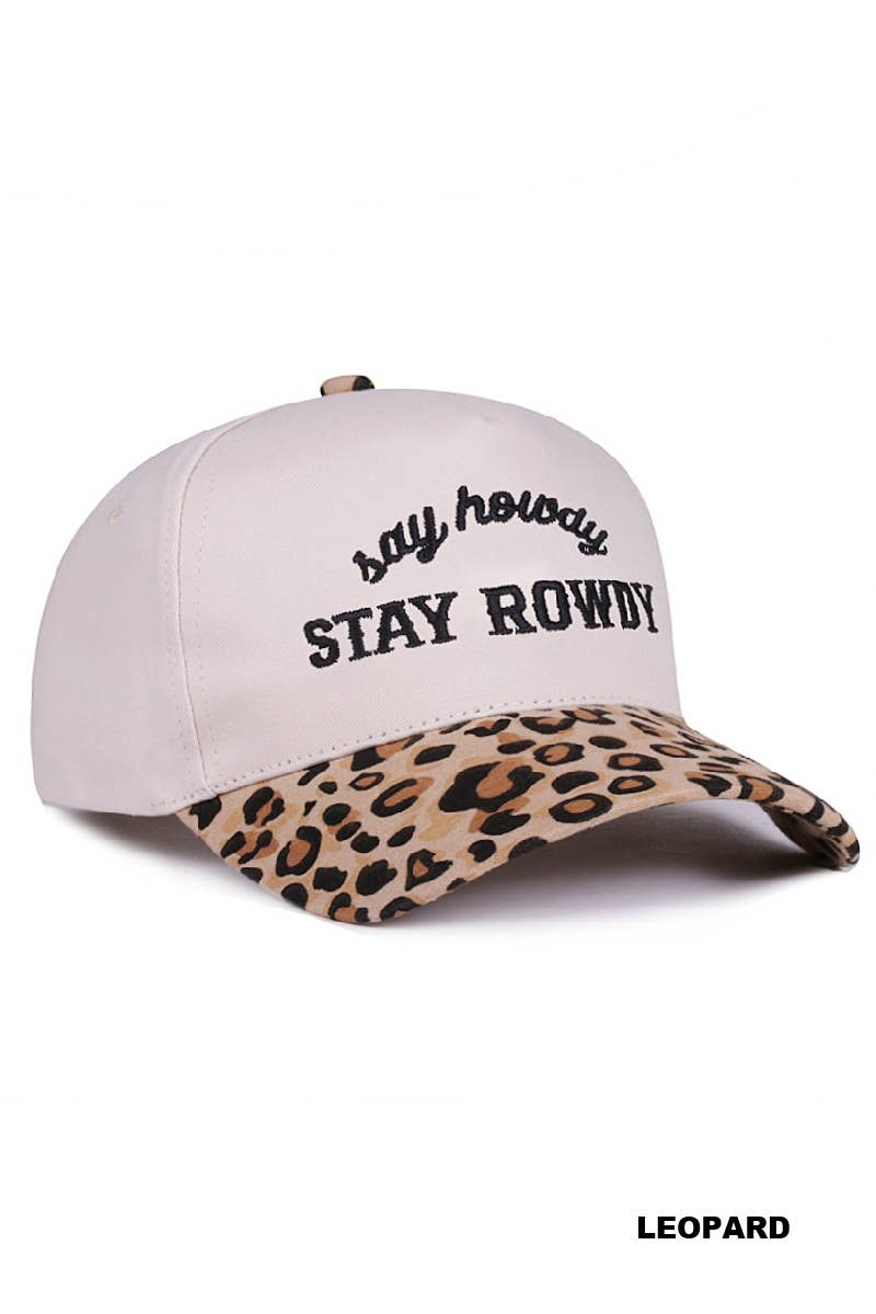 42POPS - 1028 Say Howdy Stay Rowdy Two Tone Canvas Cotton Cap SI-28991