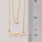 Anarchy Street - 14K Gold Dipped Layered Mama Cz Necklace
