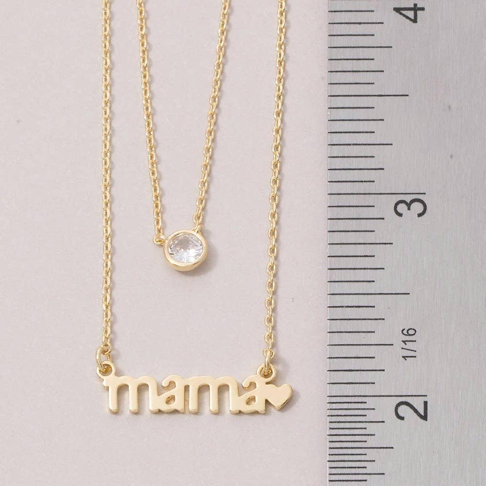 Anarchy Street - 14K Gold Dipped Layered Mama Cz Necklace