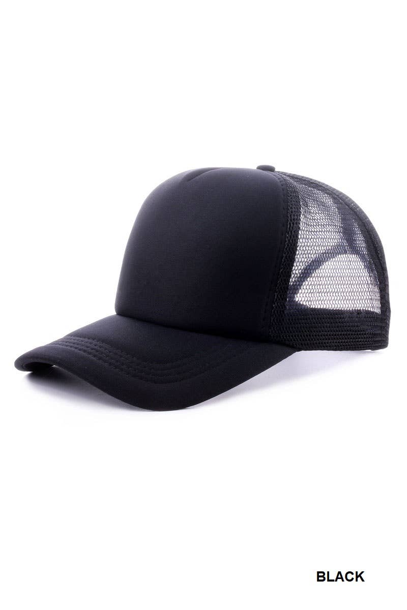 42POPS - SI-26827 Classic Solid Mesh Back Trucker Cap
