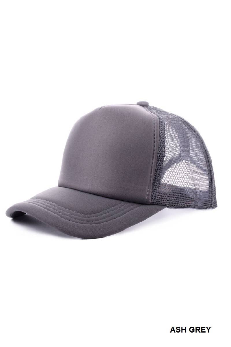 42POPS - SI-26827 Classic Solid Mesh Back Trucker Cap
