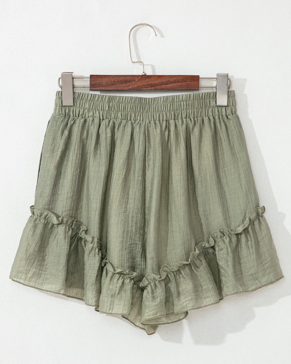 Dahlia Tie Waist Ruffle Hem Shorts
