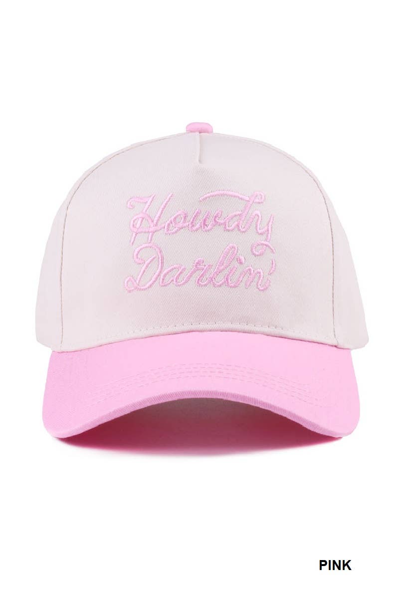 42POPS - 1014 Howdy Darlin Two Tone Canvas Cotton Cap SI-27998