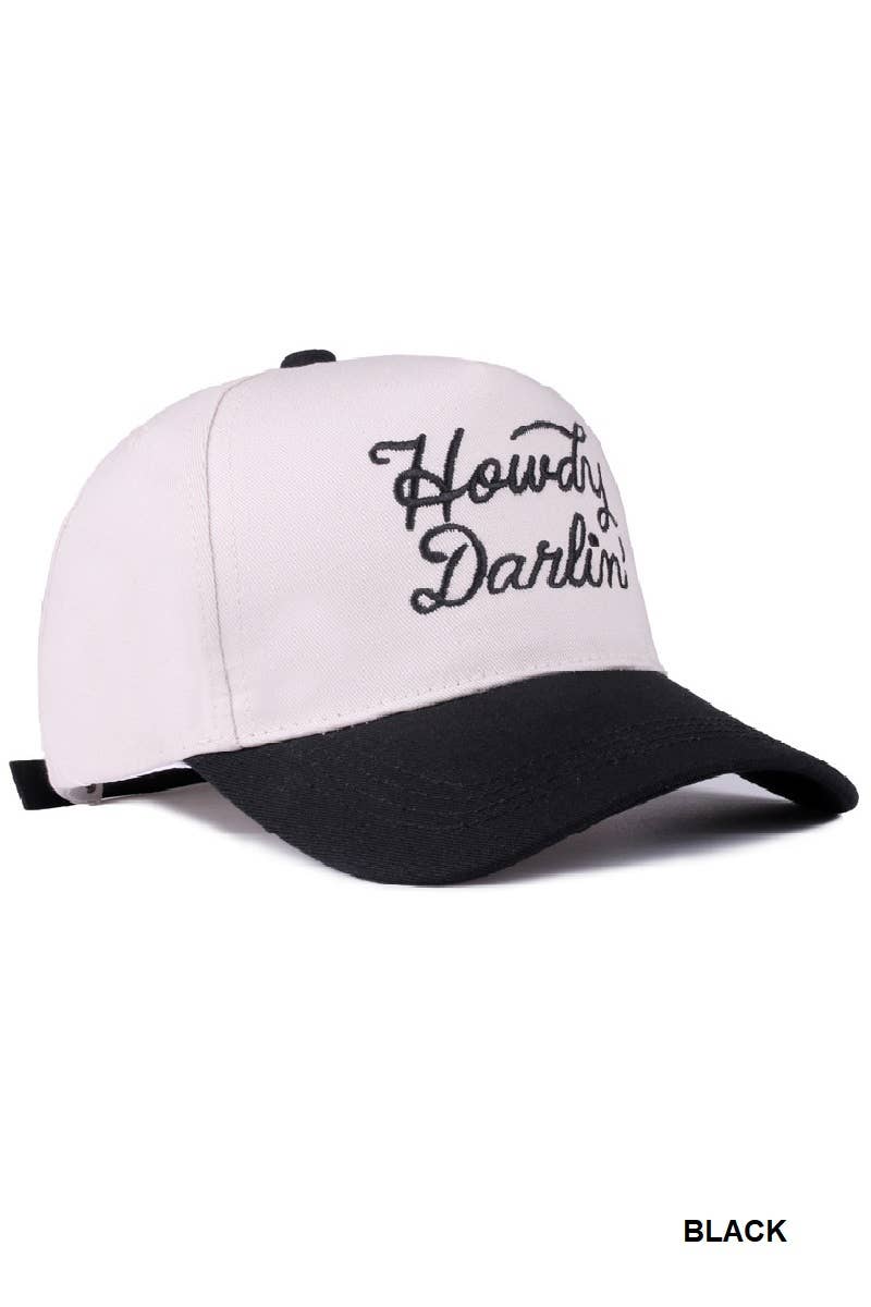 42POPS - 1014 Howdy Darlin Two Tone Canvas Cotton Cap SI-27998