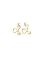 The Charm Bar Company - Gold Heart Stethoscope Charm