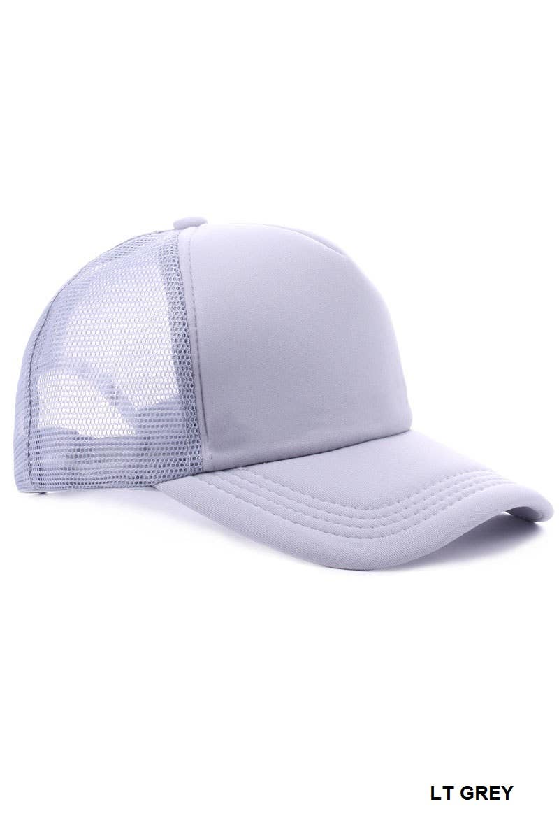 42POPS - SI-26827 Classic Solid Mesh Back Trucker Cap