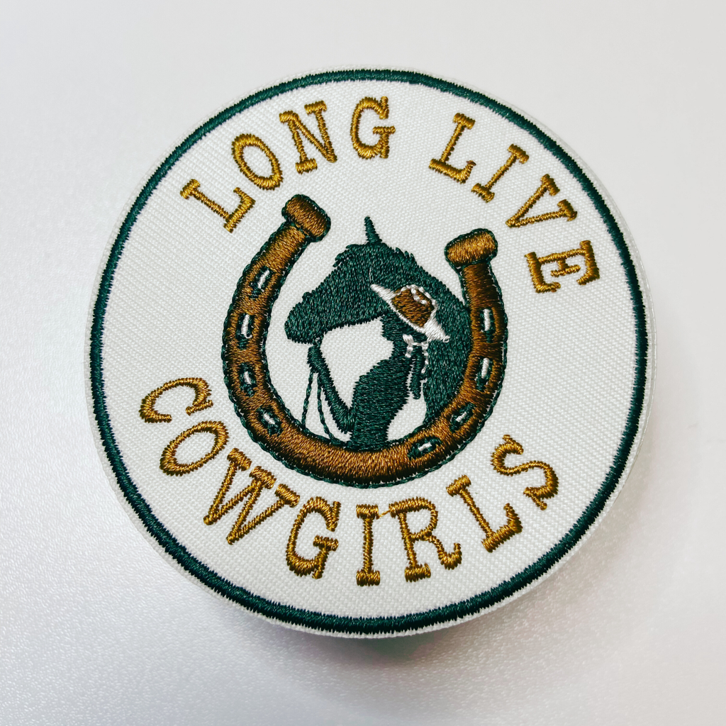 TEELUX - 3" Long Live Cowgirls -  Embroidered Hat Patch