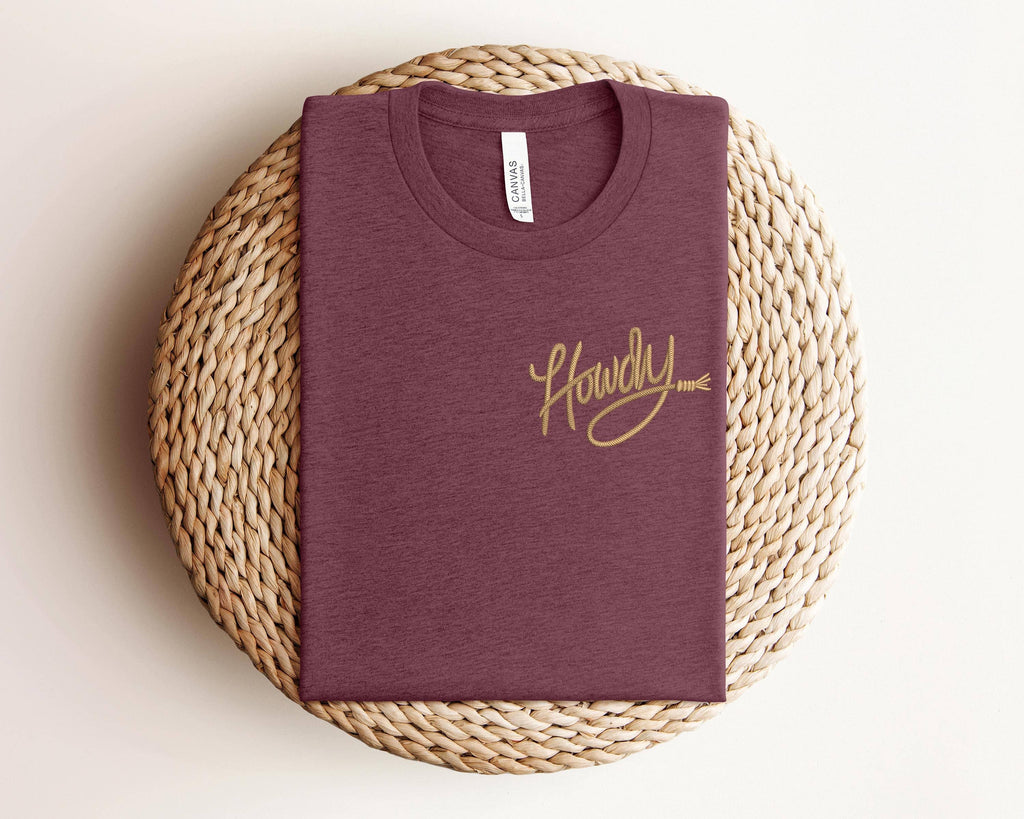 TheKingShirt - Howdy Embroidered Oversized Western Tee