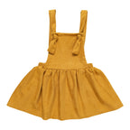 Mustard Faux Suede Pinafore