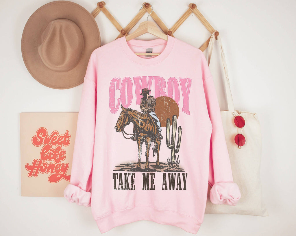 TheKingShirt - Girly Western Sweatshirt, Coastal Cowgirl Cactus Design