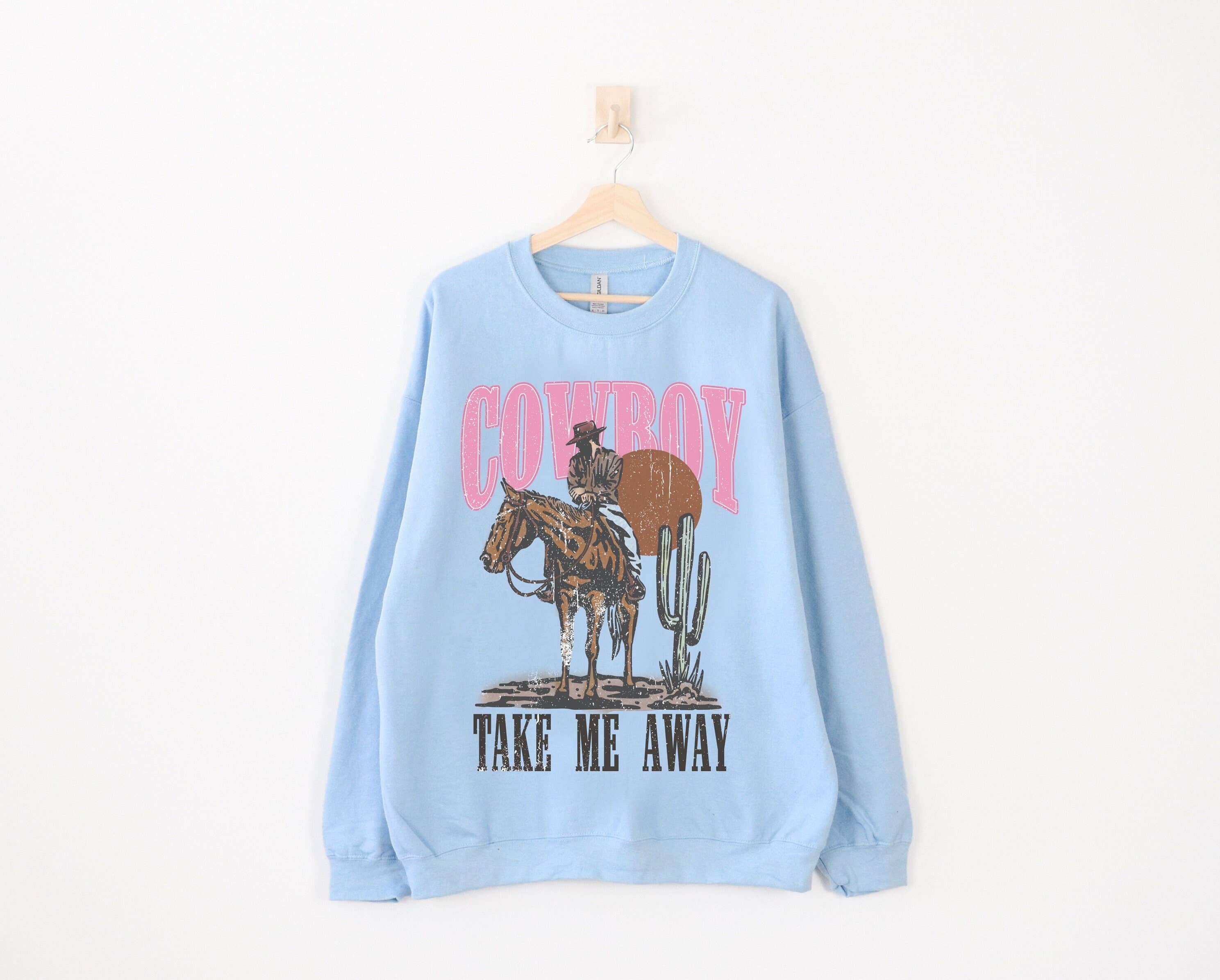 TheKingShirt - Girly Western Sweatshirt, Coastal Cowgirl Cactus Design