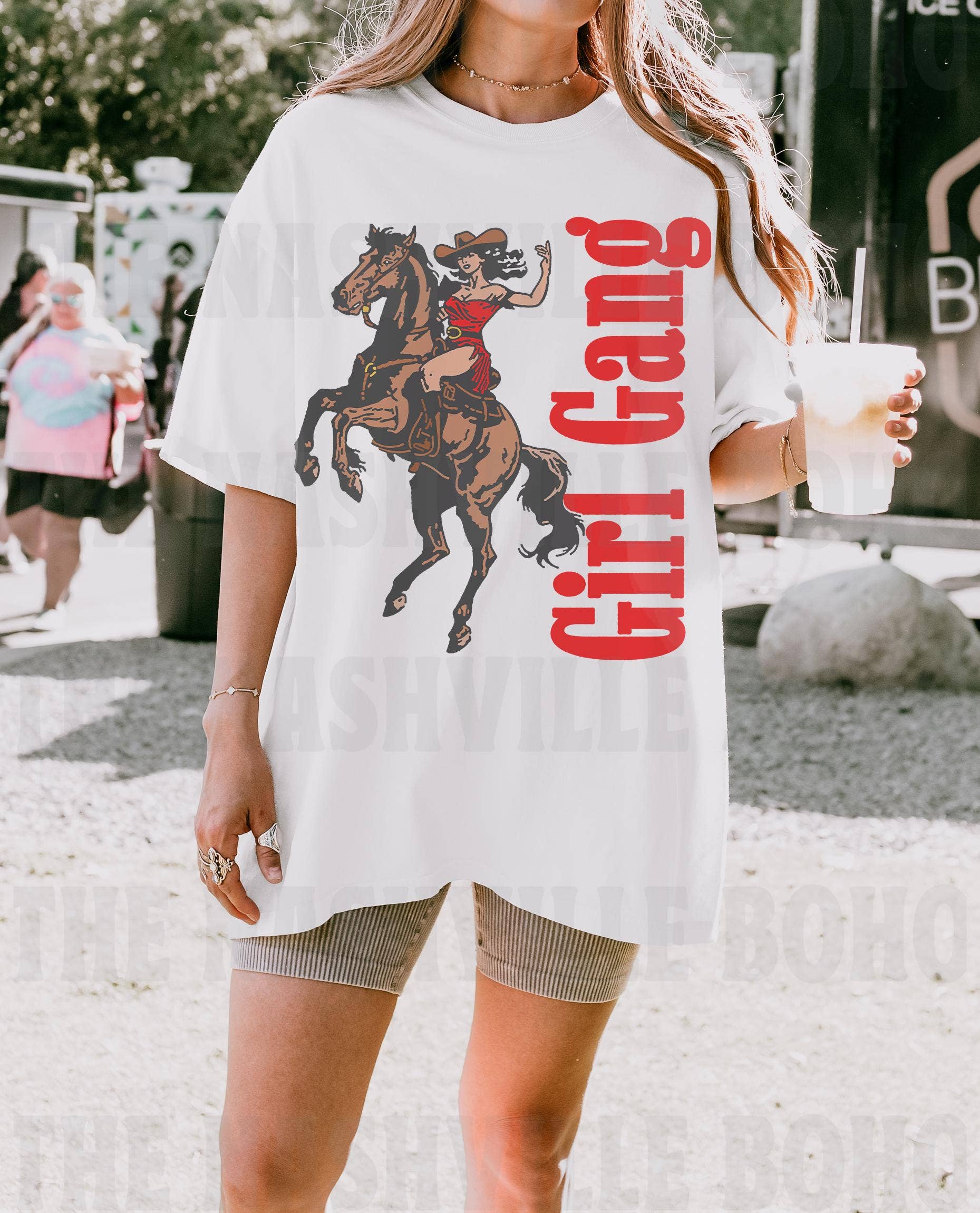 TheKingShirt - Girl Gang Graphic Tee - Vintage Country Style