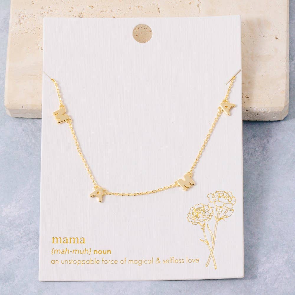 Anarchy Street - Dainty Mama Print Charm Necklace