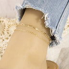 Anarchy Street - Double Strand Layered Link Chain Anklet
