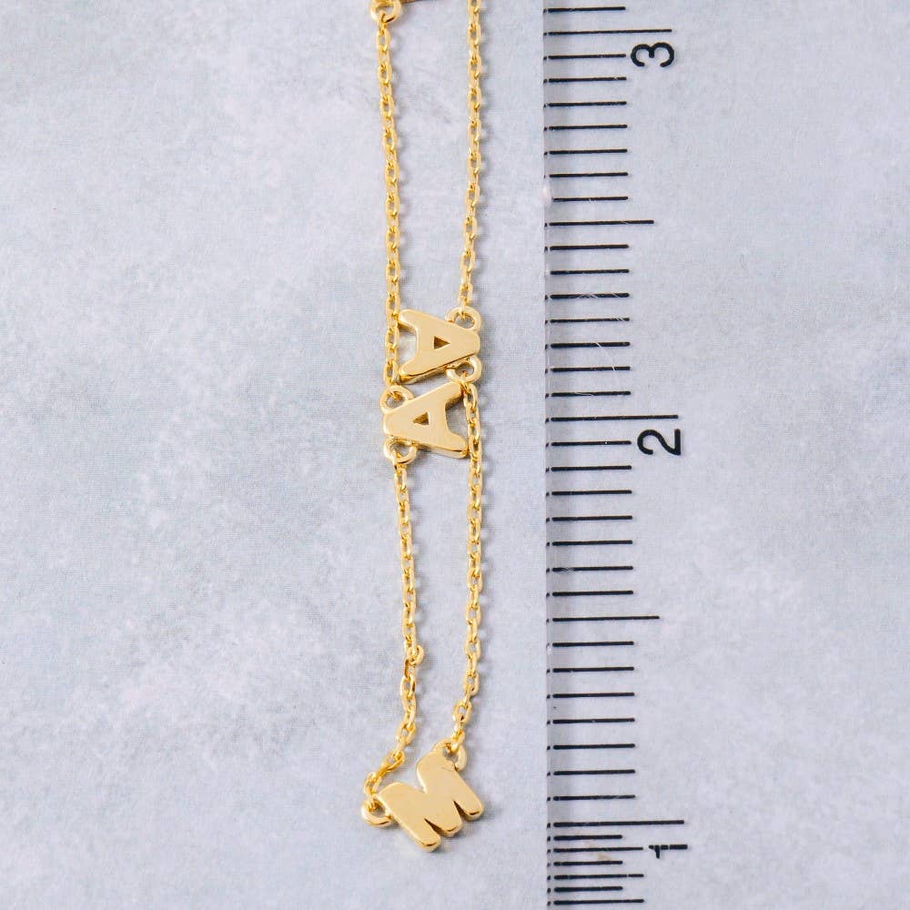 Anarchy Street - Dainty Mama Print Charm Necklace