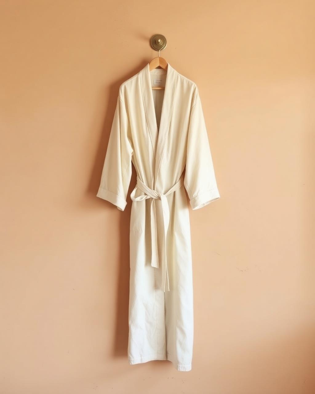 Linen Robe in Bone