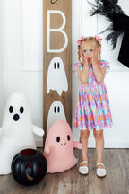 Autumn Sparkle Flutter Sleeve Twirl Dress