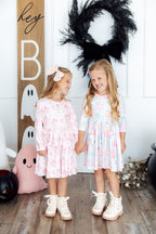 Pawsitively Spooky L/S Pocket Twirl Dress