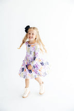Tied with a Boo Lavender L/S Pocket Twirl Dress