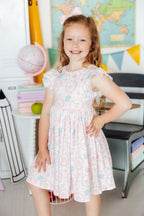 Apple of My Eye Flutter Sleeve Twirl Dress