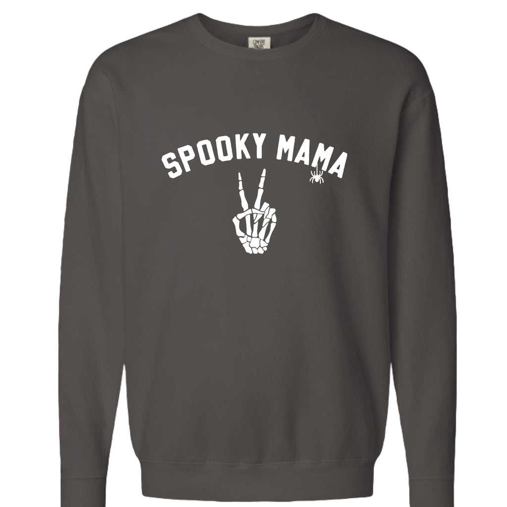 Womens 'Spooky Mama' Comfort Colors Crewneck Sweatshirt